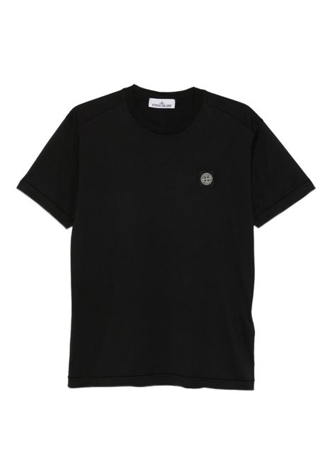 2100027 t-shirt man black STONE ISLAND | L1S15 2100027 S0013V0029
